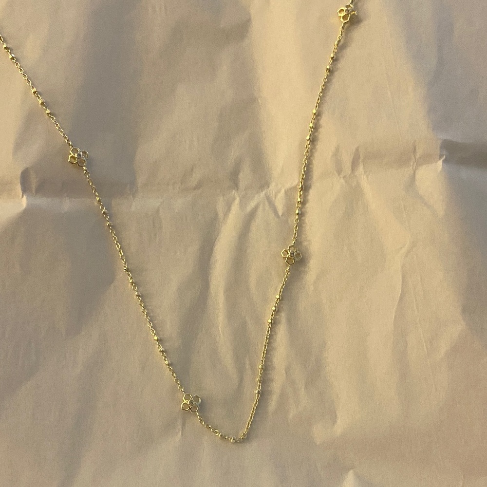 Kendra Scott Gold Necklace with Floral Details